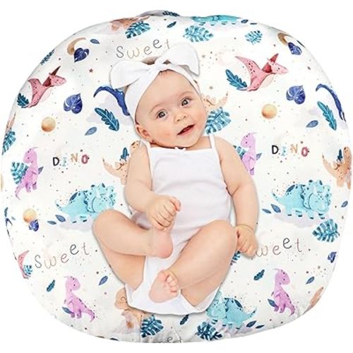Newborn Lounger Cover, Floral Removable Cover Ultra Soft Comfortable Lounger Slipcover Removable Cover for Infant Lounger Pillow(Lounger not Included)