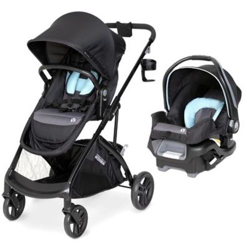 Baby Trend Modular Stroller Sonar Switch Travel System with Ally Infant Car Seat with Parent-Facing, Forward-Facing Configurations, Desert Blue