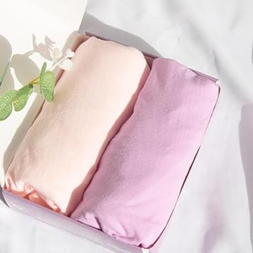 Bassinet Sheets Fit for Jimglo 3 in 1 Baby Bassinet, Mika Micky and Nordmiex Bedside Sleeper Bedside Crib,100% Cotton, 2 Pack, Ultra Soft Bassinet Sheet, Pink and Purple