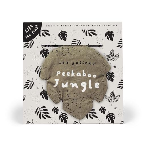 Peekaboo Jungle: Baby's First Crinkle Peek-A-Book - Lift the flap! (Wee Gallery Peekaboo Cloth Books, 3)