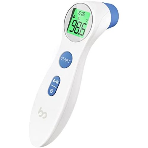 Forehead Thermometer for Adults and Kids, Digital Infrared Thermometer for Home with Fever Alarm, FSA HSA Eligible,1s Reading and 3-Color Indicator, No-Touch, Accurate