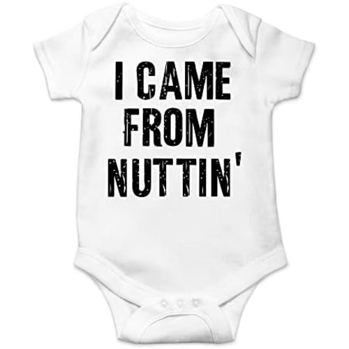 CBTwear I Came From Nuttin - Baby Clothes - Funny Newborn Bodysuit Outfits for Boys and Girls