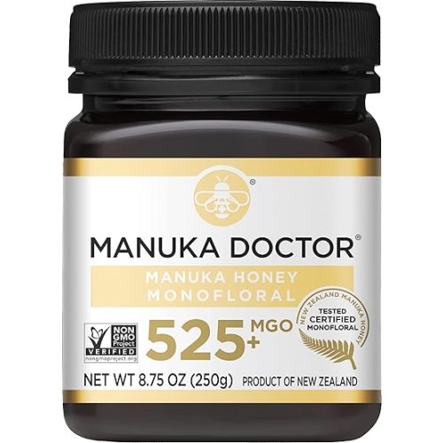 MANUKA DOCTOR - MGO 525+ Manuka Honey Monofloral, 100% Pure New Zealand Honey. Certified. Guaranteed. RAW. Non-GMO (8.75 oz)