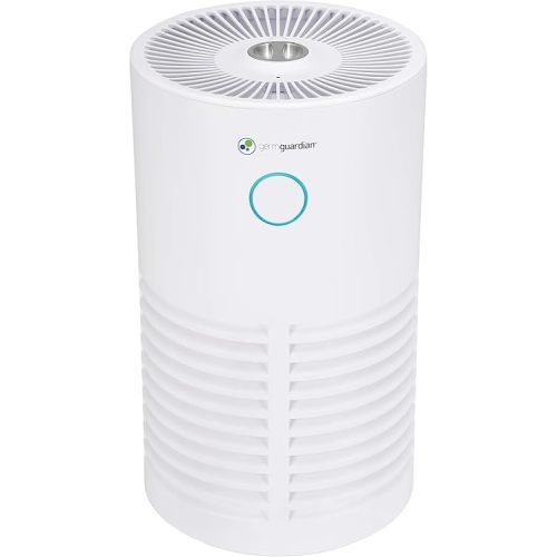 GermGuardian Air Purifier for Home 360° HEPA Filter, UV-C Light for Wildfire Smoke, Pet Dander, Pollen, Odors, Large Rooms Up To 728 Sq. Ft., Removes 99.97% Pollutants, UV-C Light, 15", White, AC4711W