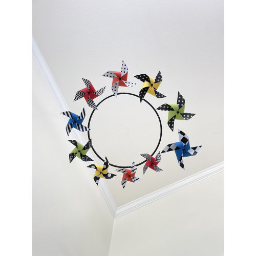 Baby Crib Mobile with Primary Colors / Black and White Geometric Patterns for a Rainbow Baby Nursery : Bright Eyes