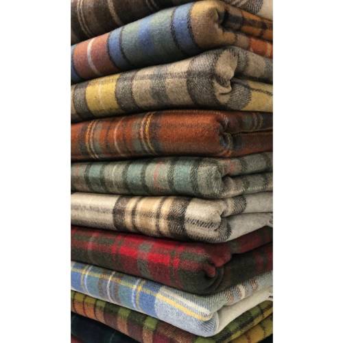 Recycled Wool Tartan Check Blankets, Throws by Florence Lilly