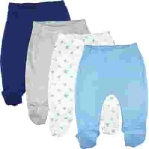 123 Bear Baby 100% Cotton Infant Pants with Footies 100% Cotton Unisex Boys Girls Multipacks