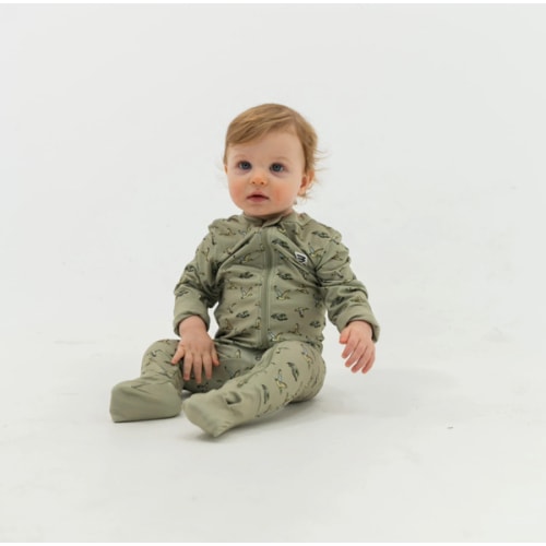 Baby Zip Up - Flying Ducks Green – BURLEBO