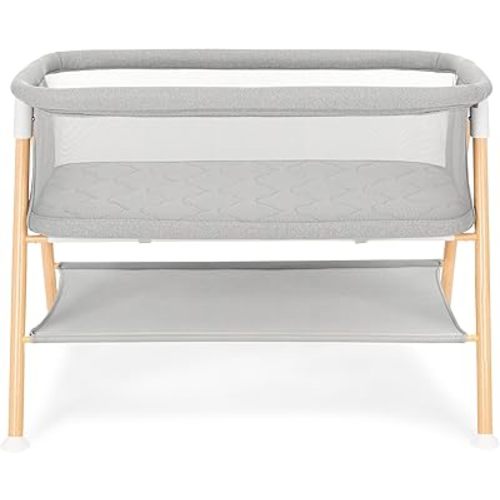 Newton Baby Essential Bassinet – Ultra-Breathable, Completely Washable, More Airflow for Safer, Cooler Sleep, Non-Toxic, Bedside Sleeper, Storage Shelf