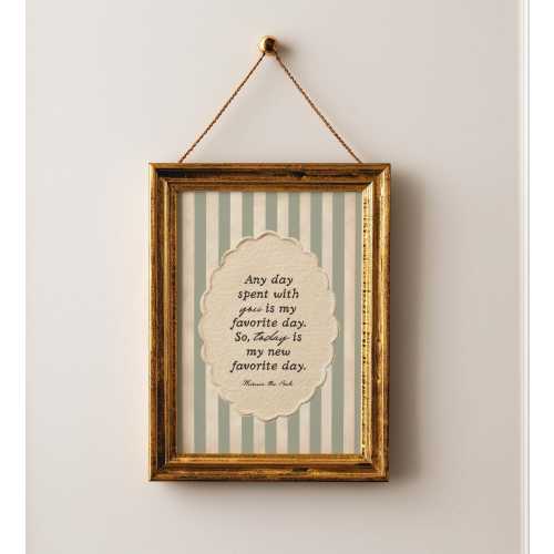 Winnie the Pooh Quote Nursery Print | Any Day Spent With You Is My Favorite Day