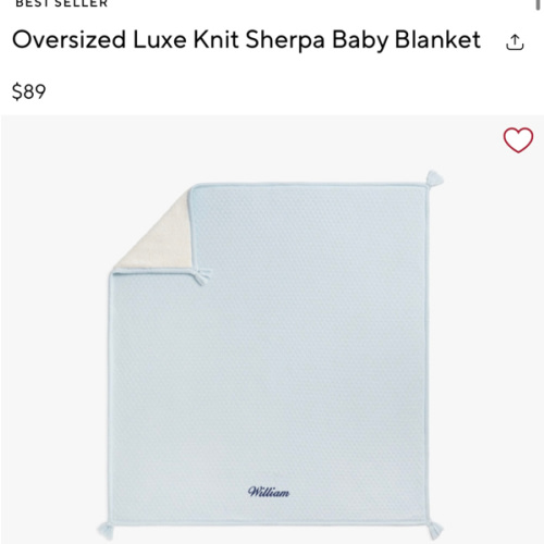 Oversized Luxe Knit Sherpa Baby Blanket