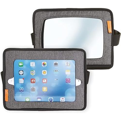 Dreambaby Reversible Car Back Seat Rear View Mirror - 2 in 1 Function - Tablet Holder & Safety Mirror - Grey - Model L1215