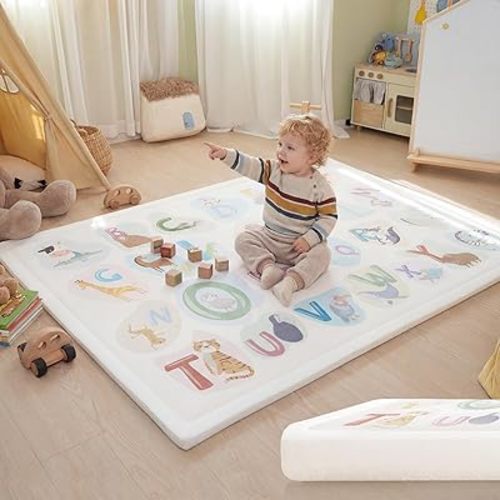 1.3" Thick Baby Floor Play Mat 79x118, Foam Play Mat for Baby(ABC Animal)