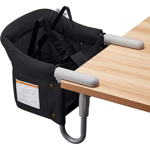 Hook On Chair, VEEYOO Clip On High Chair Folding Fast Table Chair with Storage Bag, Portable Baby Feeding Seat Attach to Table for Home and Travel