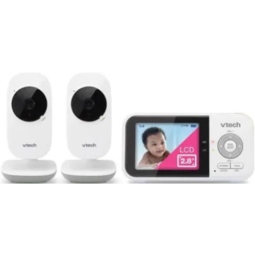 VTech® Official Store | VM819-2 Digital Baby Monitor, 2 Camera 2.8" Digital Video, White