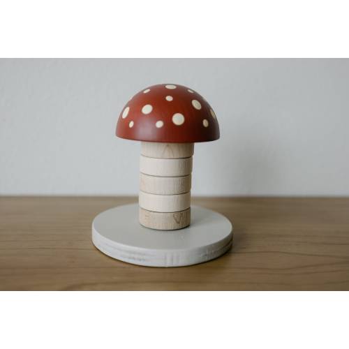 Wooden Mushroom Stacker - Montessori Toy, Cottage Core, Educational Toy