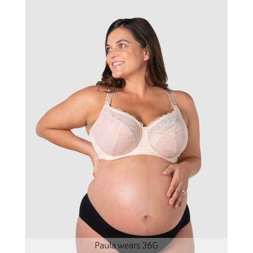 Temptation Lace Nursing Bra - Powder