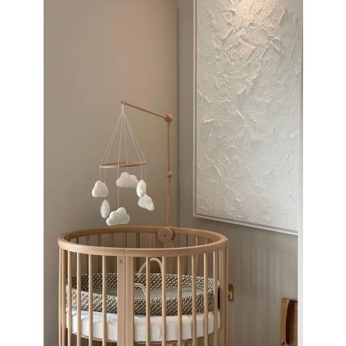 Boucle mobile handmade baby mobile clouds mobile baby nursery decorations neutral baby mobile neutral nursery decor girl nursery decor boy