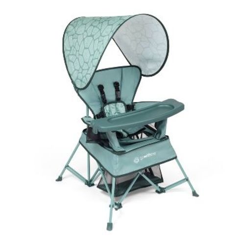 Baby Delight Go With Me Venture Deluxe Portable Chair - Green Garden: Travel Bag, 5-Point Harness, 75lb Capacity