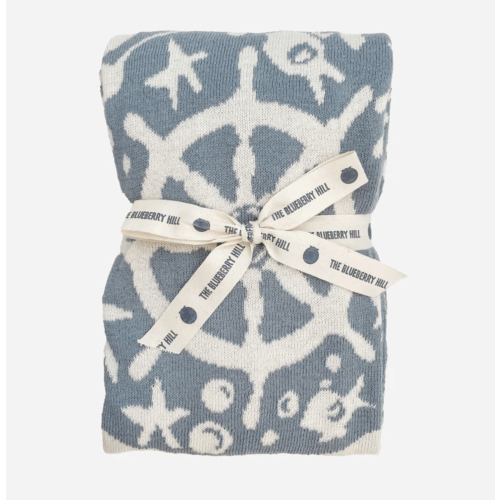Colored Organics Cotton Nautical Blanket