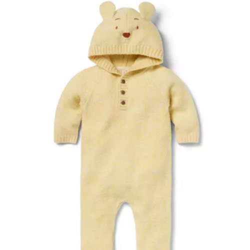 Baby Sunny Yellow Heather Disney Winnie The Pooh Baby Hooded One-Piece by Janie and Jack