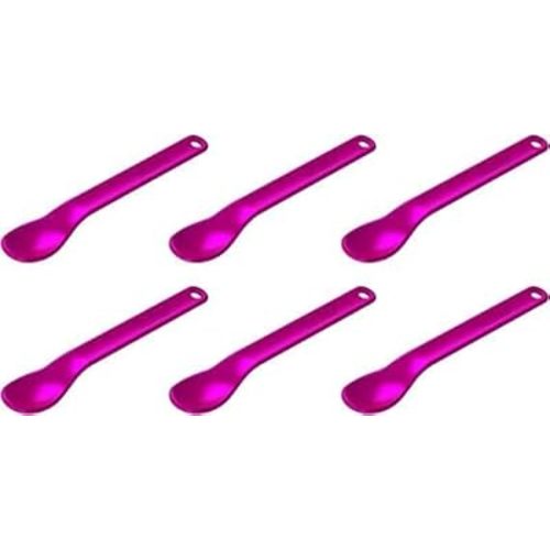 TalkTools Smooth Magenta Spoons | Silicone Self-Feeding Utensils Set for Kid and Toddler | Encourages Lip Closure | Oral Awareness | Normalize Food Texture Acceptance (Smooth, 6 Pack)