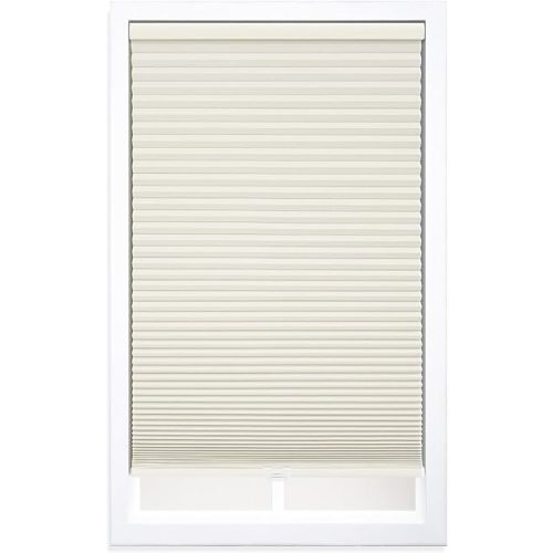 DEZ FURNISHINGS Cordless 1.5" Blackout Cellular Shade, Cream, 26" W x 36" H