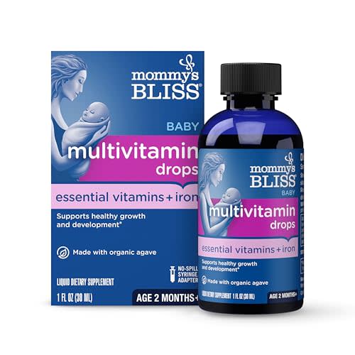 Mommy's Bliss Baby Multivitamin + Iron, Daily Essential Vitamins for Immune Support, Healthy Growth & Bone Development*, Age 2 Months+, 30 ml, Liquid
