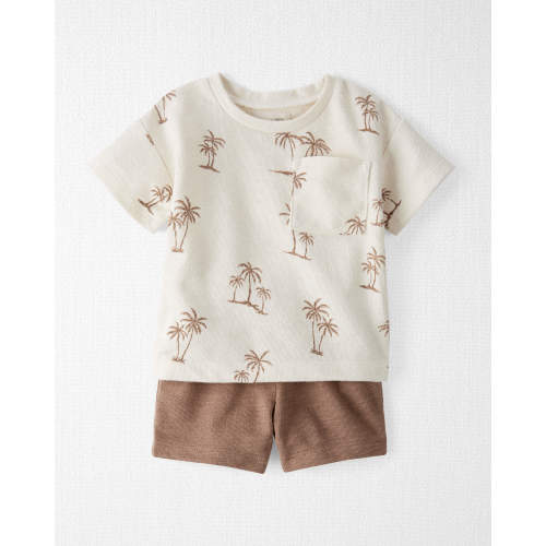 Baby Palm Trees 2-Piece Set Made with Organic Cotton - 9M - Style,Sweet Cream