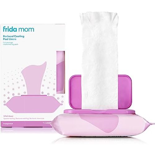 Perineal Medicated Witch Hazel Full-Length Cooling Pad Liners for Postpartum Care by Frida Mom | Speeds Healing and Reduces Swelling for Perineal Area | 24-Count