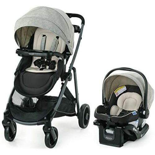 Graco Modes Element LX Travel System | Includes Baby Stroller with Reversible Seat, Extra Storage, Child Tray, One Hand Fold and SnugRide® 35 Lite LX Infant Car Seat, Lynwood