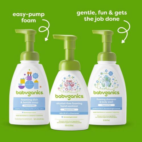 Babyganics Foaming Dish & Bottle Soap, Fragrance Free- 16fl oz