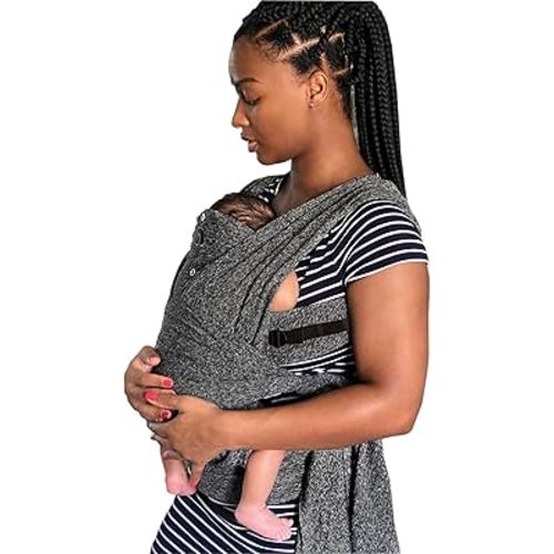 Boppy ComfyFit Adjustable Baby Carrier, 8-35lbs, Heathered Gray, Hybrid Carrier, Newborn to Toddler with Adjustable Straps & Comfort of A Baby Wrap