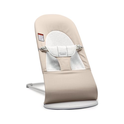 BabyBjorn Bouncer Balance Soft, Light gray frame, Cotton/Jersey, Beige/Gray