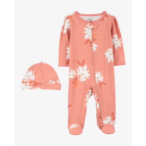 Baby 2-Piece Floral Sleep & Play Pajamas & Cap Set - Carter's | Carter's