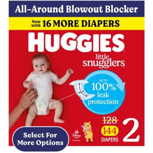 Huggies Little Snugglers Baby Diapers, Size 2 (12-18 lbs), 144 Ct (Select for More)