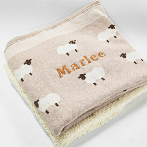 Personalized Baby Sheep Blanket – Leya Doll