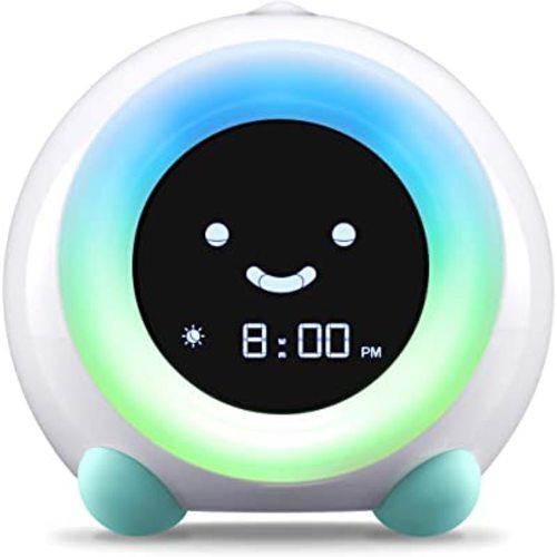 LittleHippo Mella: Ready to Rise Children's Sleep Trainer, Night Light, Sound Machine and OK to Wake Alarm Clock for Toddlers and Kids - Arctic Blue
