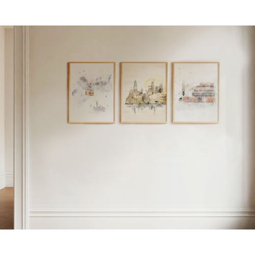Literary Nursery Set of Three Prints, Magical Bookish Home Decor Art PRINTABLES, Baby Shower Gift for Boy or Girl, Kids Room Poster