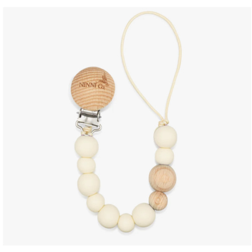 Ninni Co. Marshmallow Cream Pacifier Clip