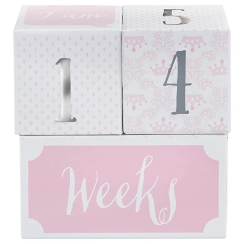Baby Aspen My First Milestone Princess Age Blocks | Baby Picture Props for Photo Sharing The First Year - Princess Milestone Baby Age Blocks