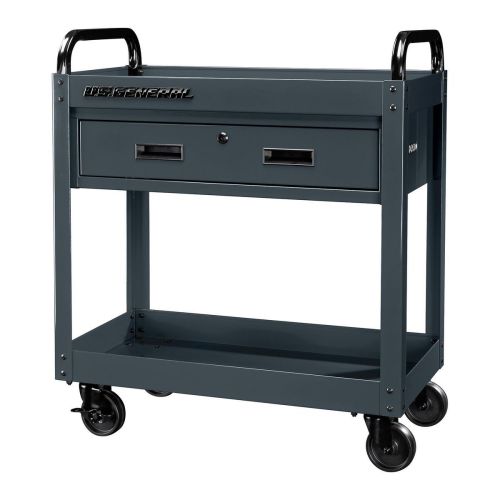30 in., 1-Drawer Service Cart, Slate Gray