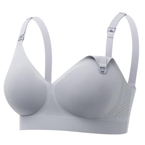 Momcozy CoolFit Nursing Bras for Breastfeeding, Ultra Stretch Seamless Jelly Strip Maternity Bra, Cooling Wireless