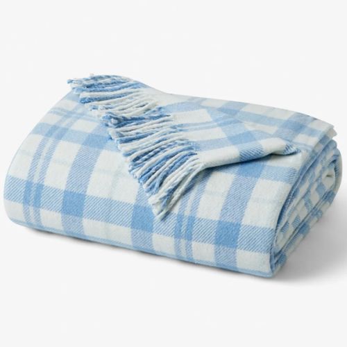 Plaid Cotton Throw Blanket