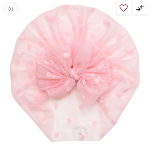 Briallen | Ballerina Pink Polka | Boho Mesh Headwrap