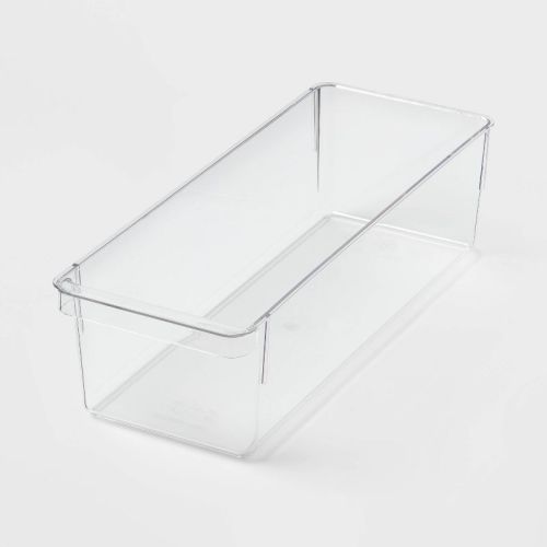 Medium Narrow Fridge And Pantry Organizer Bin - Brightroom™: Clear Bpa-free Kitchen Storage, Freezer-safe, 14.5"x5.5"
