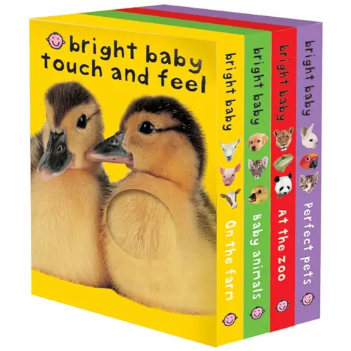 Bright Baby Touch & Feel Boxed Set: On the Farm, Baby Animals, At the Zoo and Perfect Pets (Bright Baby Touch and Feel)
