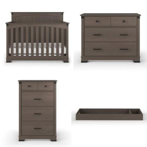 Child Craft Redmond Full Panel Crib, Changing Table Dresser & Chest 4 Piece Nursery Set