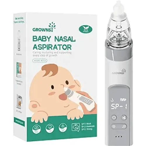  GROWNSY Nasal Aspirator for Baby, Electric Nose Aspirator for  Toddler, Baby Nose Sucker, Automatic Nose Cleaner with 3 Silicone Tips,  Adjustable Suction Level, Music and Light Soothing Function : Baby