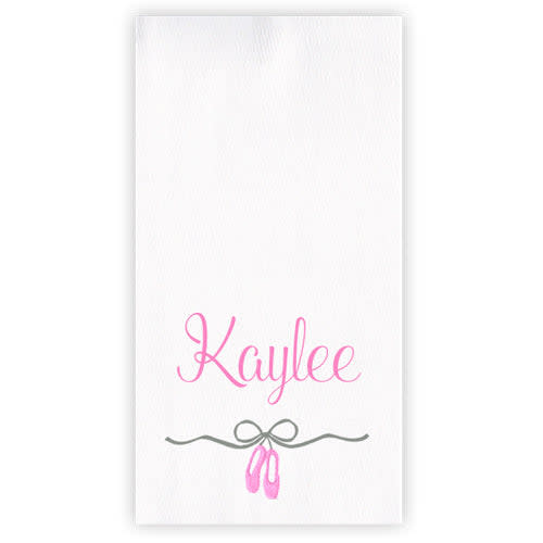 Personalized Burp Cloth Ballet & Bows